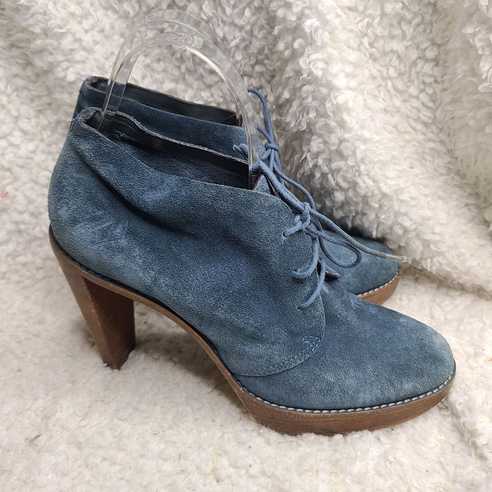 Cole Haan Leather Laceup Heeled Booties‎ Womens size 9